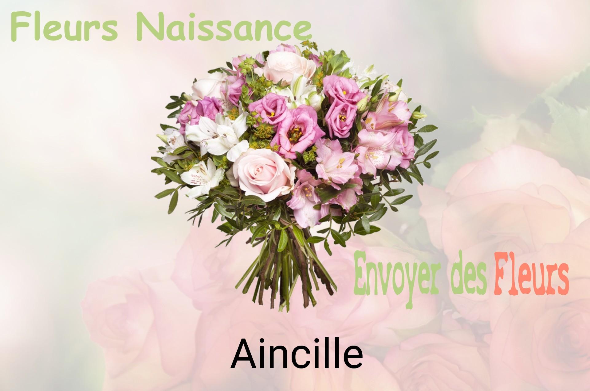 Bouquet de fleurs de naissance livré à Aincille